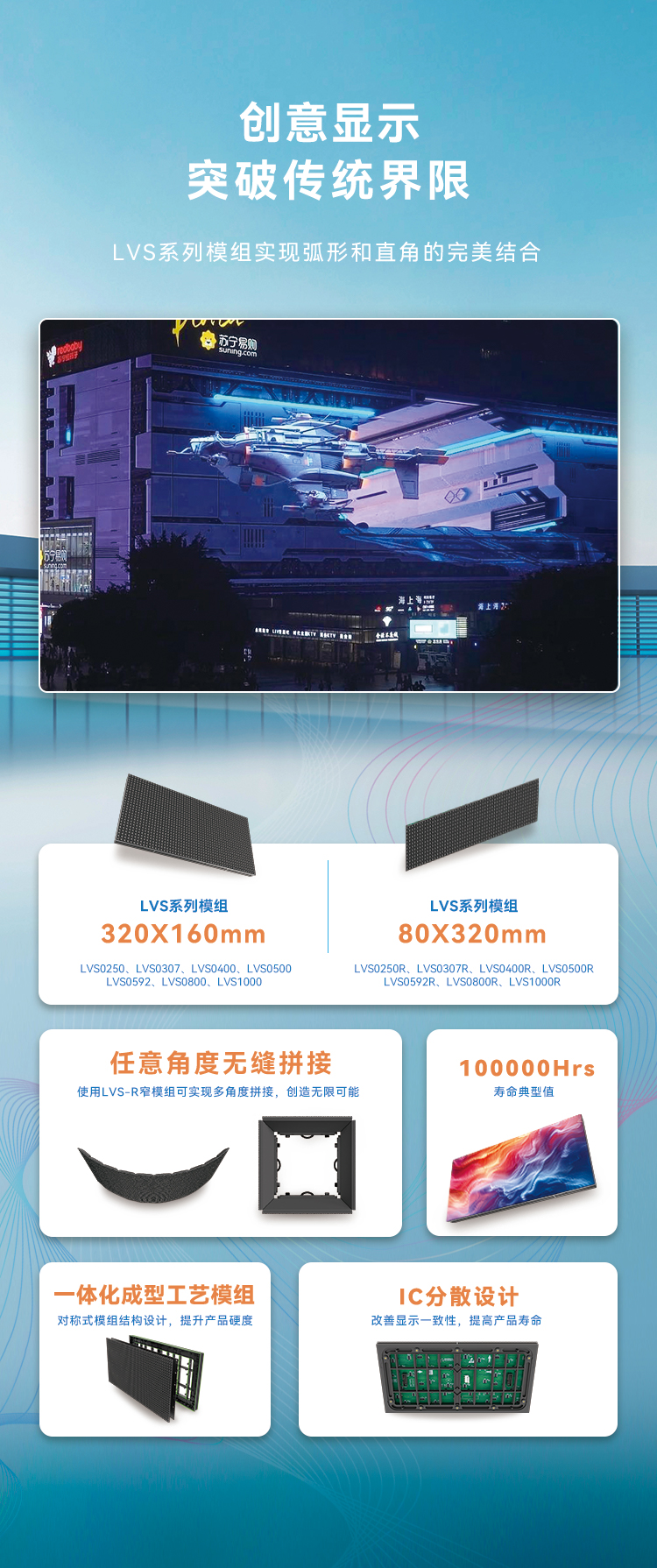 兴发娱乐高质量户外全彩显示产品：LVS系列与CV-18L系列